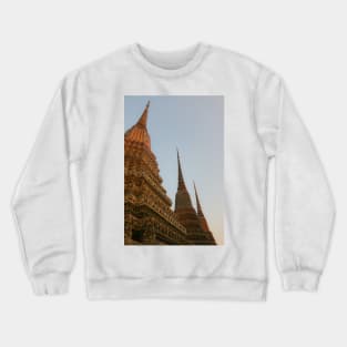 First view from three stupa in a row at Wat Pho temple. Crewneck Sweatshirt